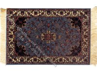 (image for) Dollhouse Scale Model Blue Jaipur Carpet - 10.5 x 7