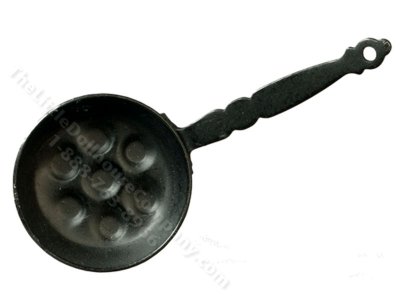 (image for) Miniature Egg Poacher for Dollhouses - Black