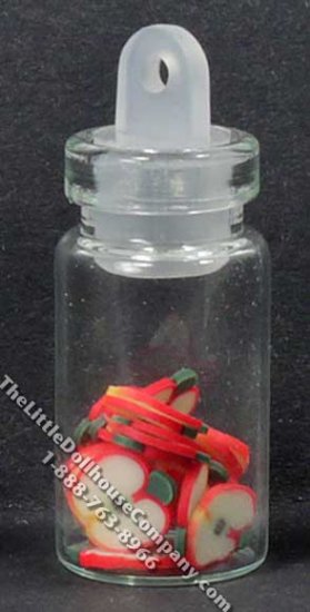 (image for) Miniature Sliced Apples in a Jar for Dollhouses