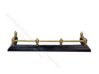 (image for) Miniature Large Fireplace Fender for Dollhouses - Black & Gold