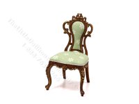 (image for) Miniature Late Victorian Dressing Chair for Dollhouses - Green