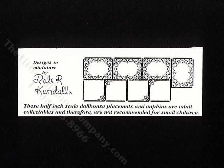 (image for) Half Scale Miniature Placemats by Jeannetta Kendall