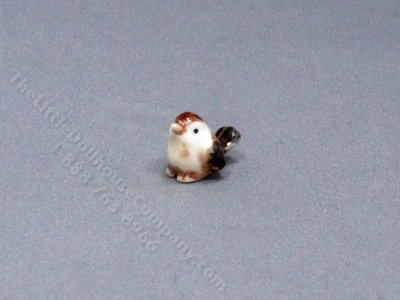 (image for) Miniature Porcelain Brown Bird for Dollhouses