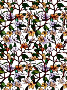 (image for) 1/2" Flower Vines "Stained Glass" Sheets for Dollhouses