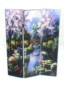 (image for) Miniature Privacy Screen with a Park Scene