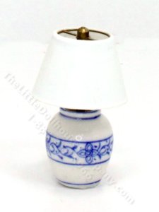 (image for) Vintage Miniature Porcelain Lamp for Dollhouses
