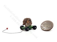 Miniature Hedgehog Pull Toy by Keenderson for Dollhouses (image for) Miniature Hedgehog Pull Toy by Keenderson for Dollhouses