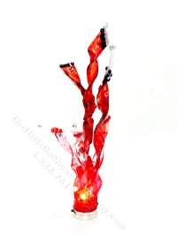 (image for) Miniature Battery Operated Sculptural Red Floor Lamp