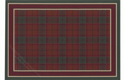 (image for) Miniature Small Scale Red and Green Plaid Rug