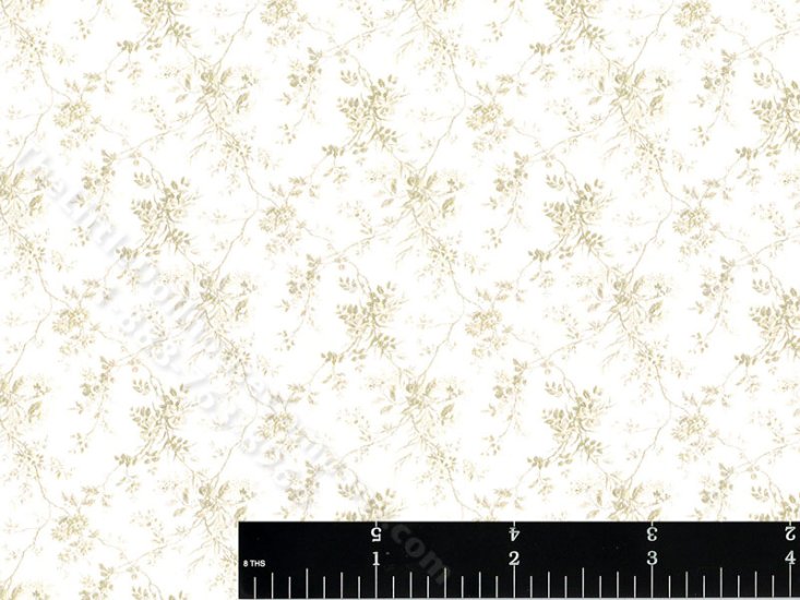 (image for) Green Vine Pattern Wallpaper for Dollhouses
