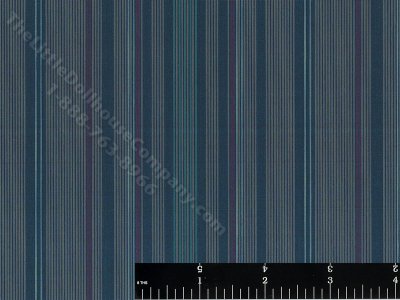 (image for) Blue Multi Stripe Pattern Miniature Wallpaper for Dollhouses
