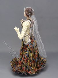 (image for) Miniature Handcrafted Vintage Medieval Woman with Celtic Knot Dress