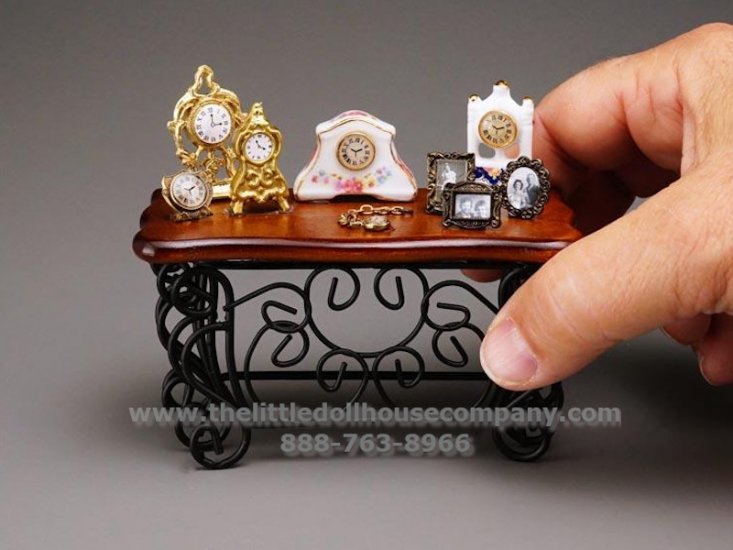 (image for) Miniature Sideboard Metal decorated with Clocks