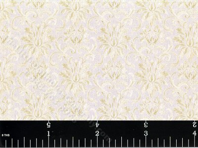 (image for) Grey/Yellow Damask Wallpaper for Dollhouses