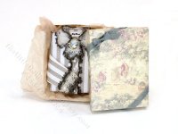 (image for) Miniature Grey and White Striped Blouse by Judith Blondell