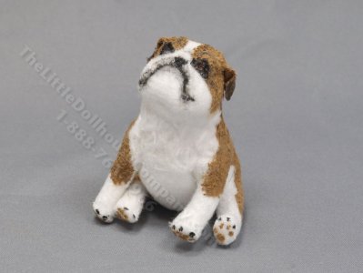 (image for) Miniature Bulldog Dog by Marie W. Evans - Brown