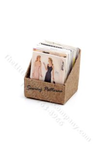 (image for) Miniature Box of Sewing Patterns for Dollhouses