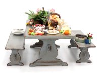 (image for) Miniature Banquet Table and Benches by Twylla Charles