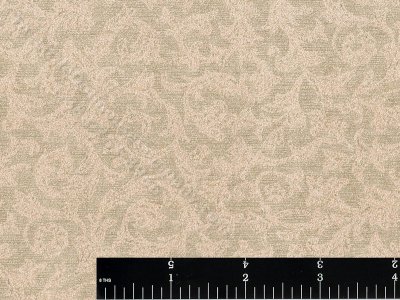(image for) Beige Vines on Green Miniature Wallpaper for Dollhouses