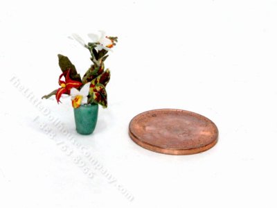 (image for) Handmade Miniature 1/4 Scale White Orchids for Dollhouses