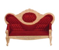 (image for) Dollhouse Scale Model Unfinished Victorian Sofa
