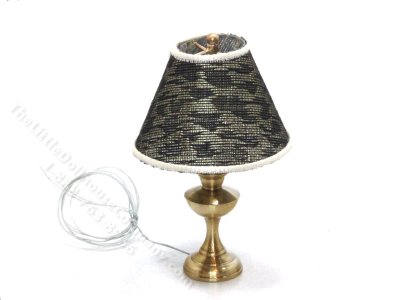 (image for) Miniature Brass Lamp with Gold Shade