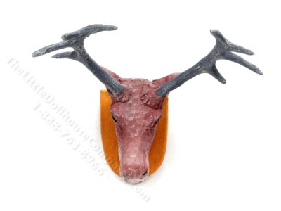 (image for) Miniature Mounted Red Deer Head for Dollhouses