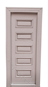 (image for) Miniature 5 Raised Panel White Interior Door for Dollhouses