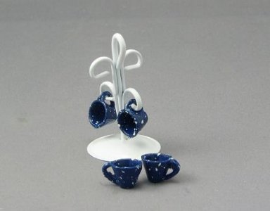 (image for) Miniature Blue Enamelware Cup Rack