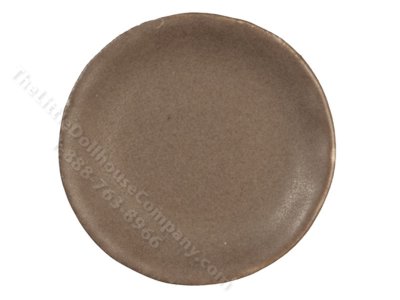 (image for) Miniature Round Black Plate for Dollhouses