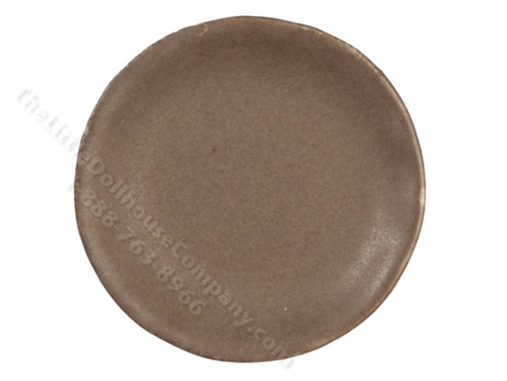 (image for) Miniature Round Black Plate for Dollhouses