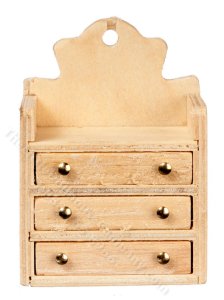 (image for) Miniature Small Wooden Chest For Dollhouses