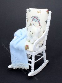 (image for) Miniature White Rocking Chair with Winnie The Pooh Cushions