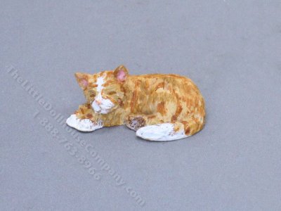 (image for) Dollhouse Scale Model Orange Cat