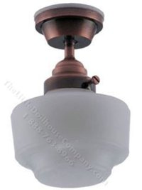 (image for) Dollhouse Scale Model Ceiling Fixture, Frosted Bronze