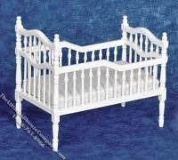 (image for) Miniature White Victorian Crib
