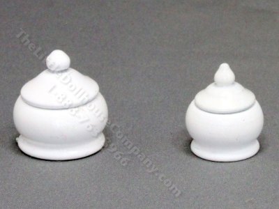 (image for) Miniature White Wooden Canister (1pc)