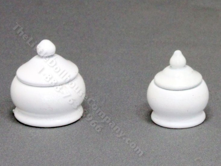 (image for) Miniature White Wooden Canister (1pc)