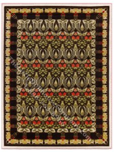 (image for) Miniature Signed Art Nouveau Rug for Dollhouses