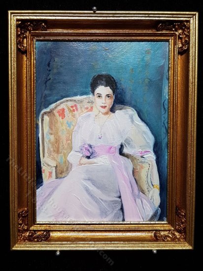 (image for) Miniature 'Lady Agnew of Lochnaw' Painting by Kelly Hadden