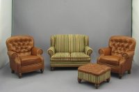 (image for) Miniature Leather Living Room Set by Judith Blondell