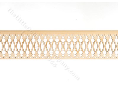 (image for) Miniature Ornate Ovals Porch Rail for Dollhouses
