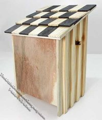 (image for) Miniature Dual Seat Outhouse for Dollhouses