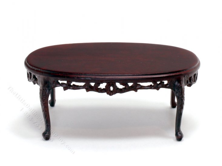 (image for) Miniature Bespaq Mahogany "Riverton" Coffee Table for Dollhouses