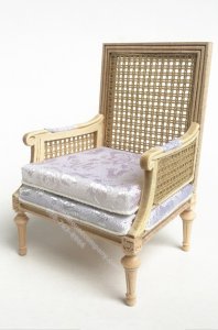 (image for) Dollhouse Miniature Vintage Bergere Chair, Unfinished