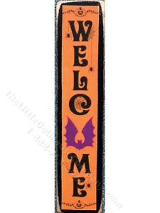 (image for) Miniature Halloween 'Welcome' Porch Board for Dollhouses