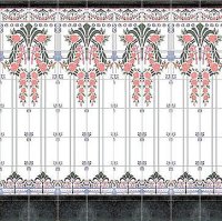 (image for) Dollhouse Scale Model Modernist (Art Nouveau) Wall Tiles
