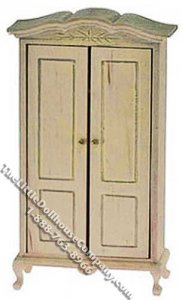 (image for) Miniature Unfinished Wardrobe for Dollhouses