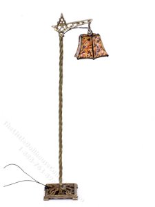 (image for) Art Deco Brass Bridge Floor Lamp - Marble shade by Jim Pounder