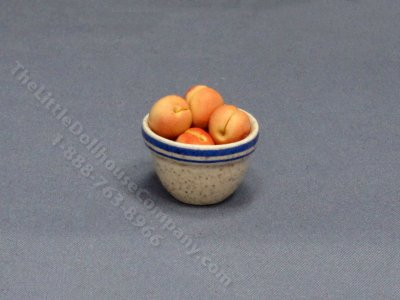 (image for) Miniature Bowl of Peaches for Dollhouses